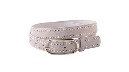 Stud Lined Suede Belt