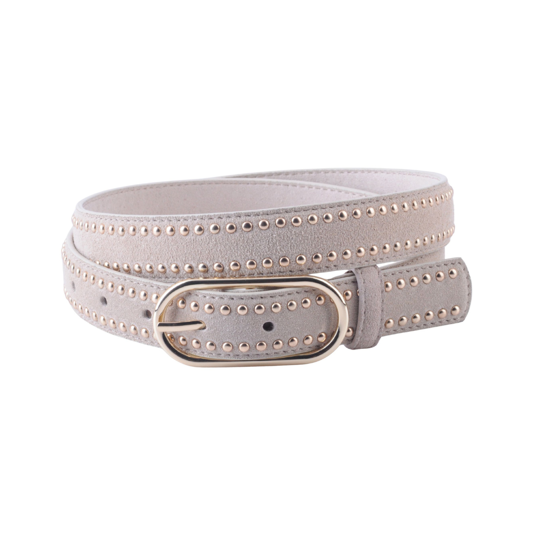 Stud Lined Suede Belt