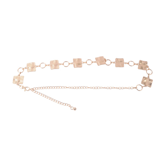 Natural Gold Square Chain Belt - Ships October 27th