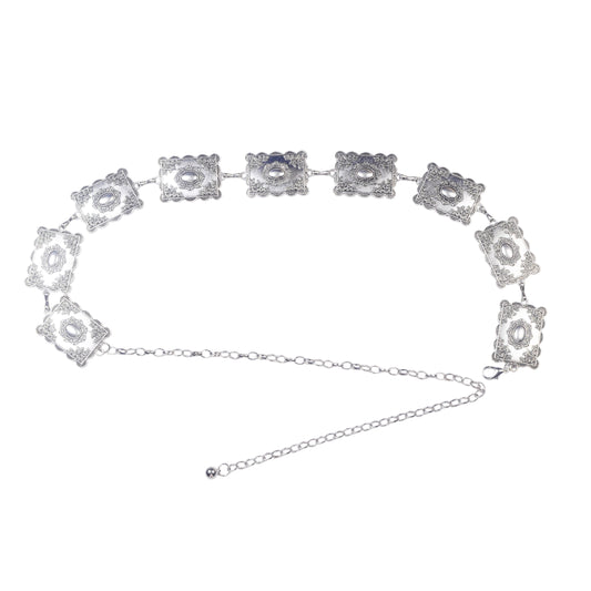 Ornate Rectangular Chain Belt - Ships September 29th