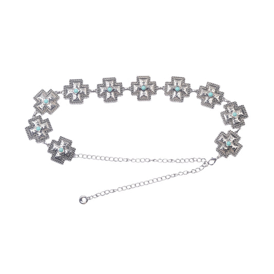 Embellished Western Cross Chain Belt