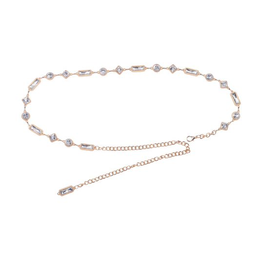 Geometric Gem Stone Chain Belt - Ships September 29th