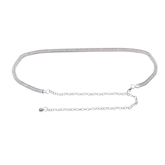 Singular Rhinestone Rope Chain Belt - Ships October 27th