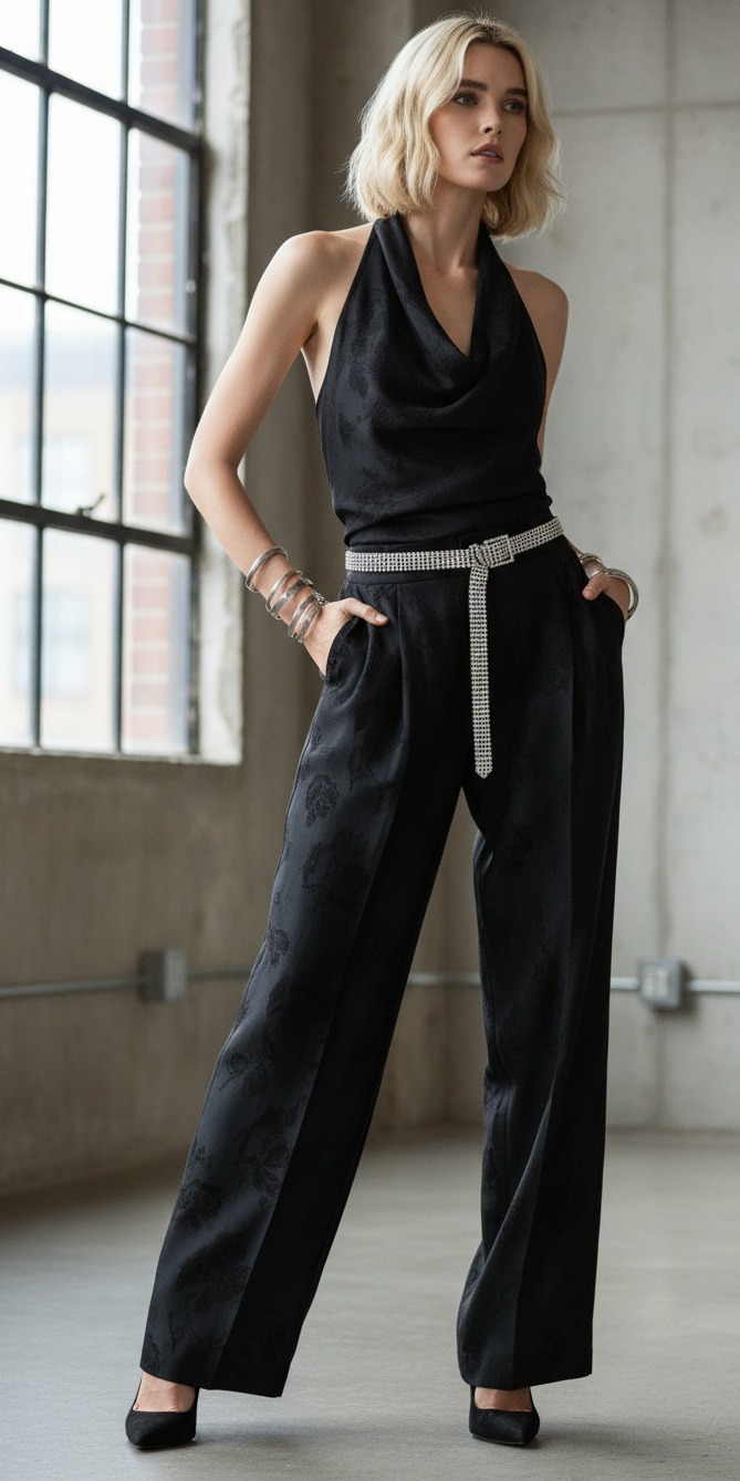 Crystal Embellished Mesh Belt