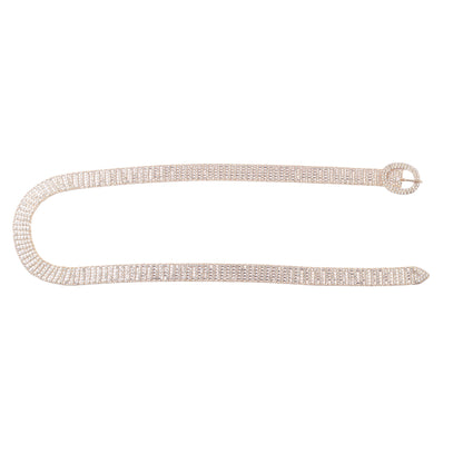 Crystal Mesh Belt with Oval Buckle - Ships September 29th