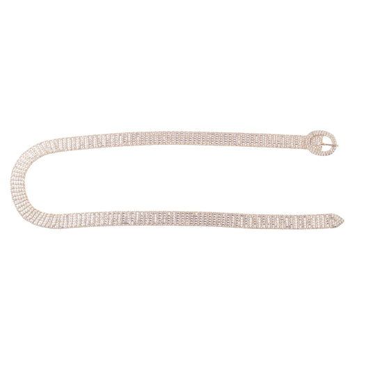 Crystal Mesh Belt with Oval Buckle - Ships September 29th