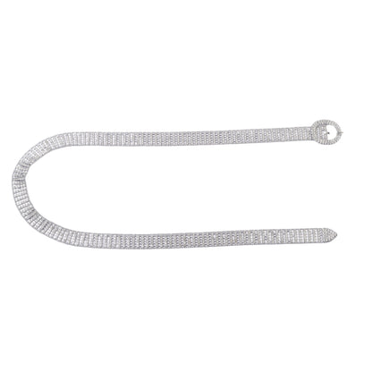 Crystal Mesh Belt with Oval Buckle - Ships September 29th