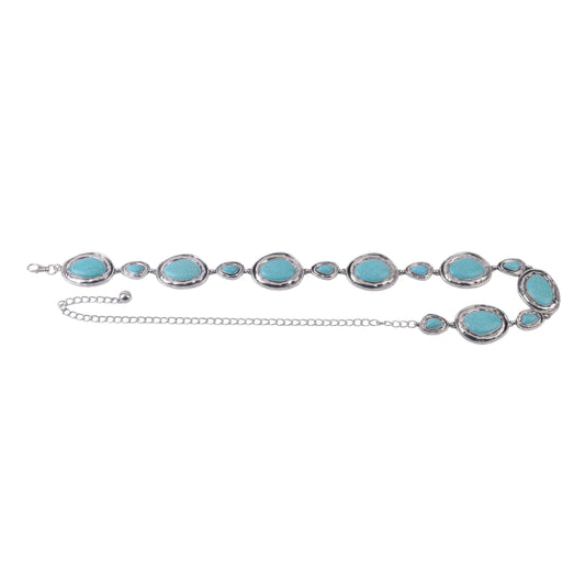 Large Turquoise Stone Chain Belt - Ships September 29th