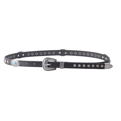 Western Skinny Belt with Turquoise Stones - Ships October 27th