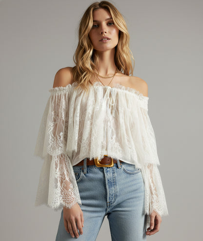 Stitched Clean Leather Belt with Asymmetrical Buckle