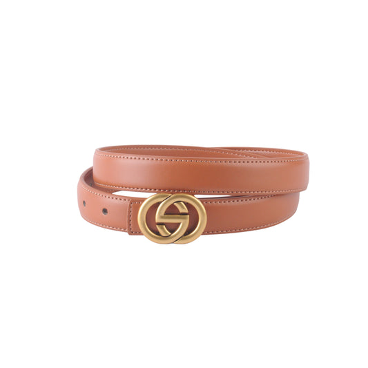 Stitched Clean Belt with Interlocking Buckle