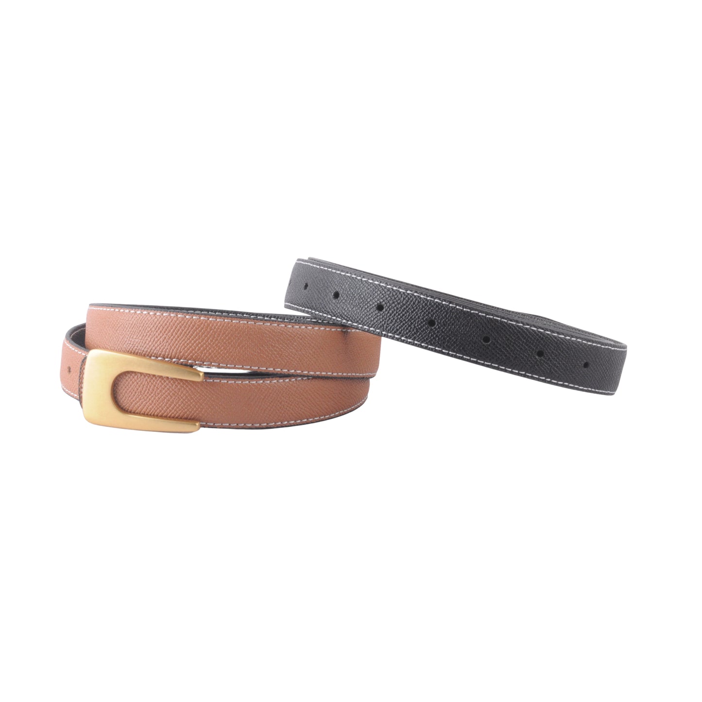 Reversible Belt with Angular Asymmetrical Buckle - Ships September 29th