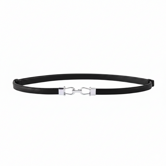 Adjustable Belt with Silver Buckle