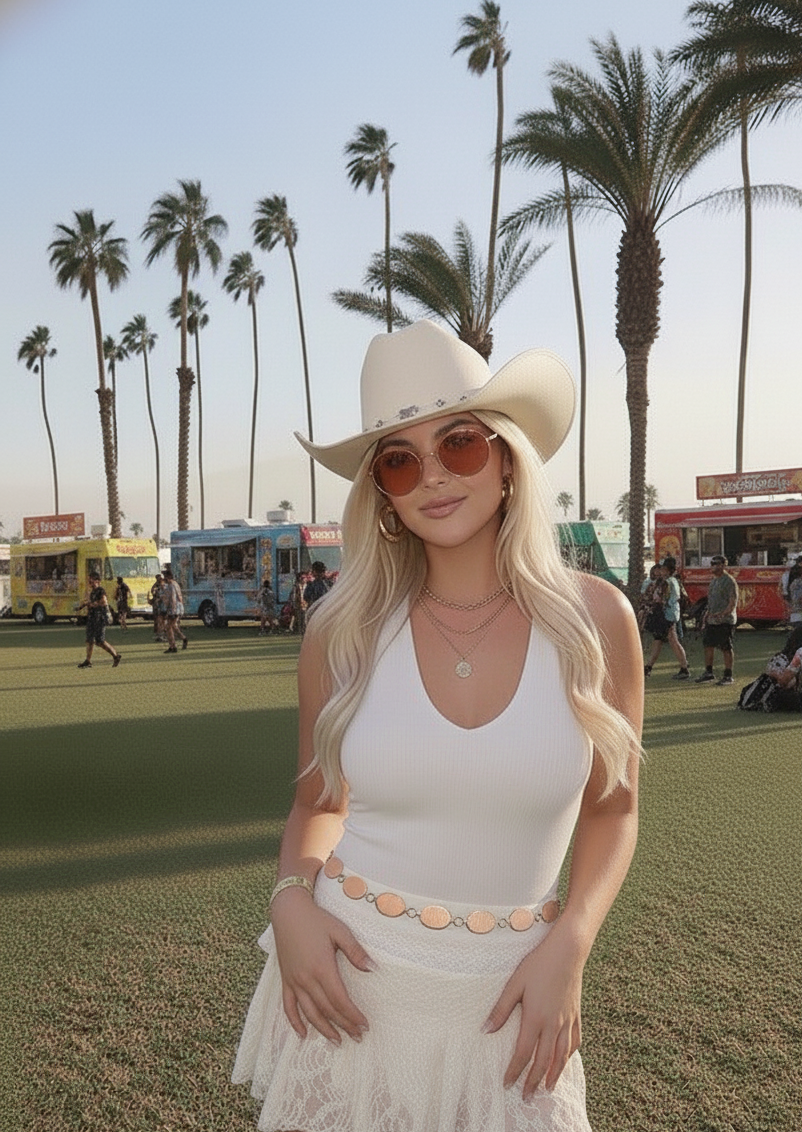 Brushed Matte Gold Oval Chain Belt