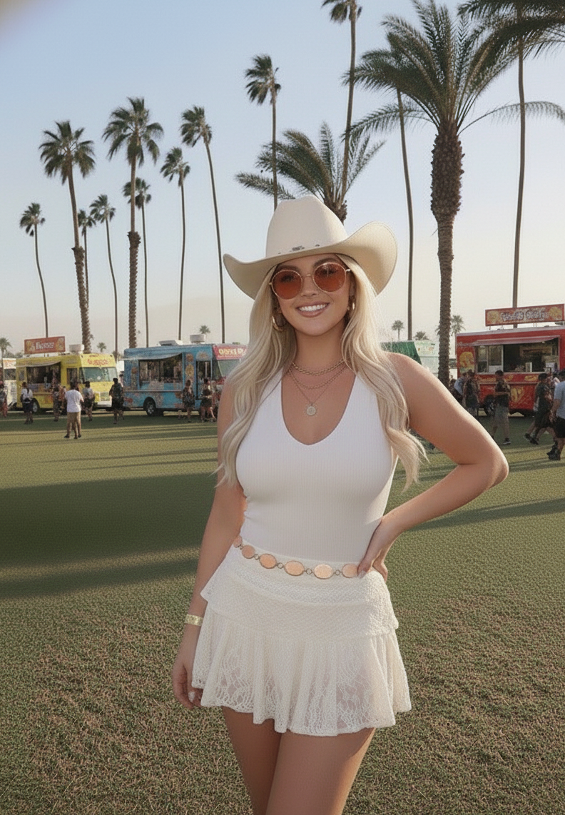 Brushed Matte Gold Oval Chain Belt