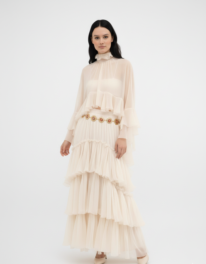 Rose Quartz Gold Chain Belt