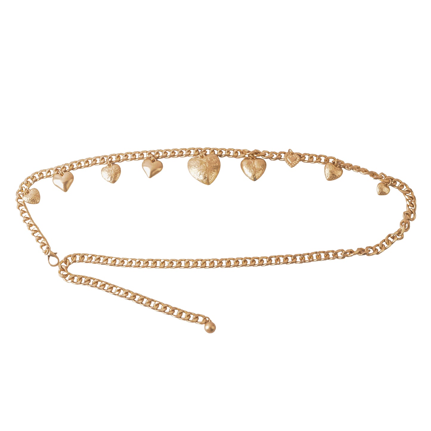 Delicate Dangling Heart Chain Belt