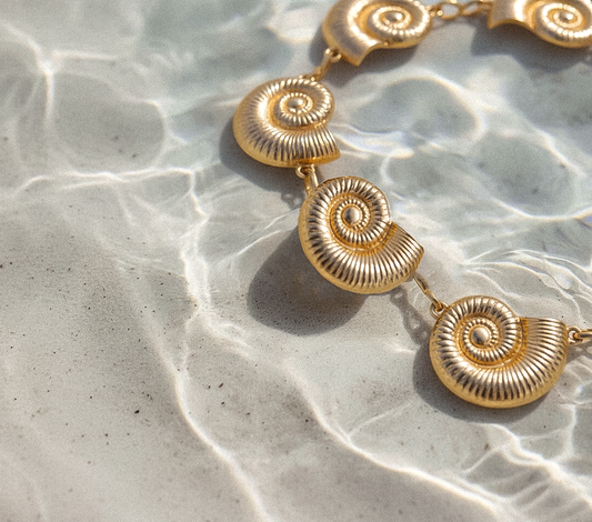 Gold Spiral Seashell Chain Belt