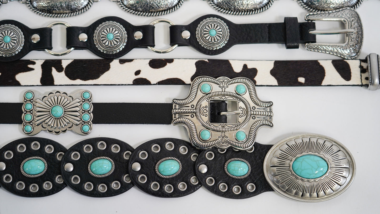 Turquoise Trails Concho Belt
