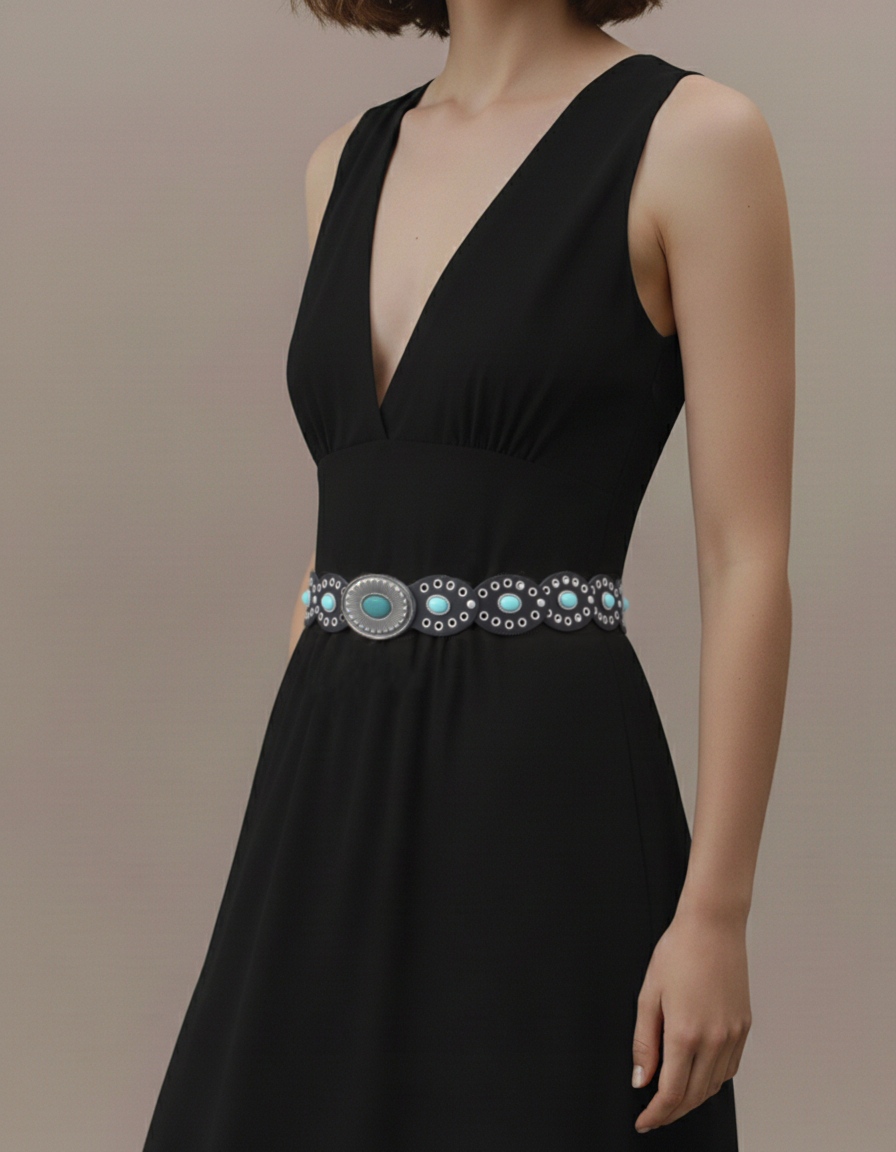 Turquoise Trails Concho Belt