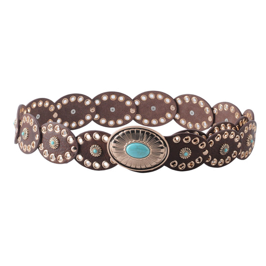 Oval Floral Disc Belt