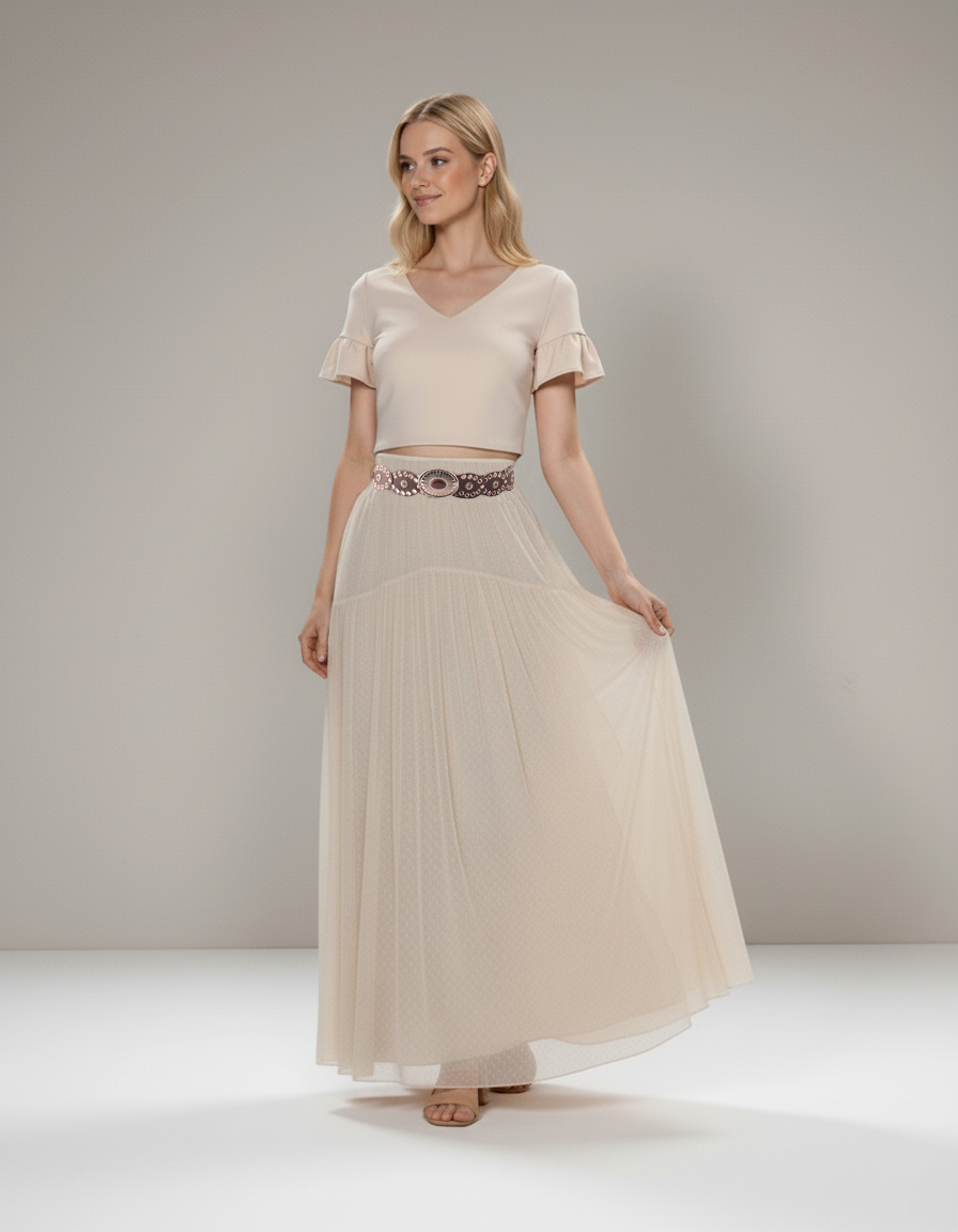 Oval Floral Disc Belt