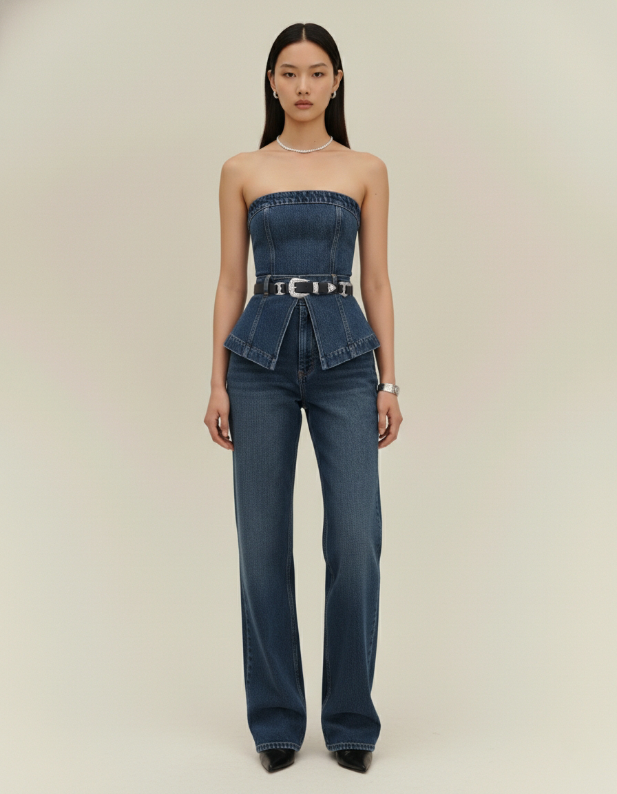 Grunge Silver Heart Concho Leather Belt