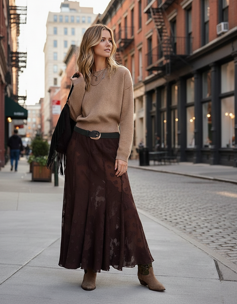 Two-Tone Sculpted Curve Buckle Raffia Belt