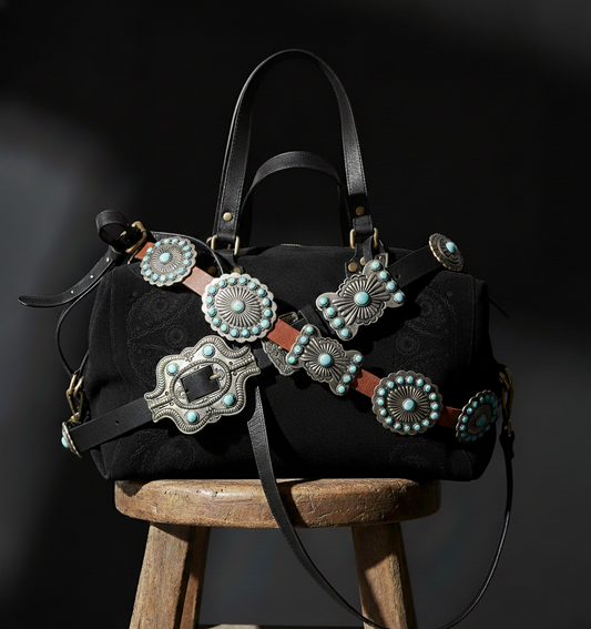 Turquoise Dottie Floral Concho Belt