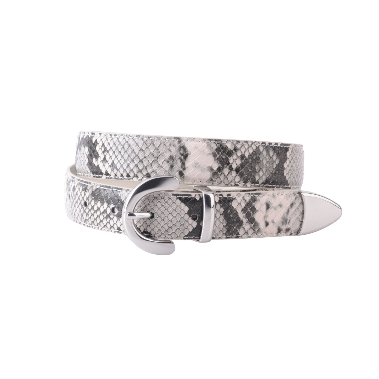 Natural Python Embossed Snakeskin Belt