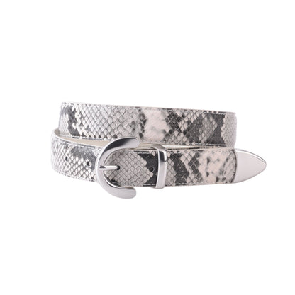 Natural Python Embossed Snakeskin Belt