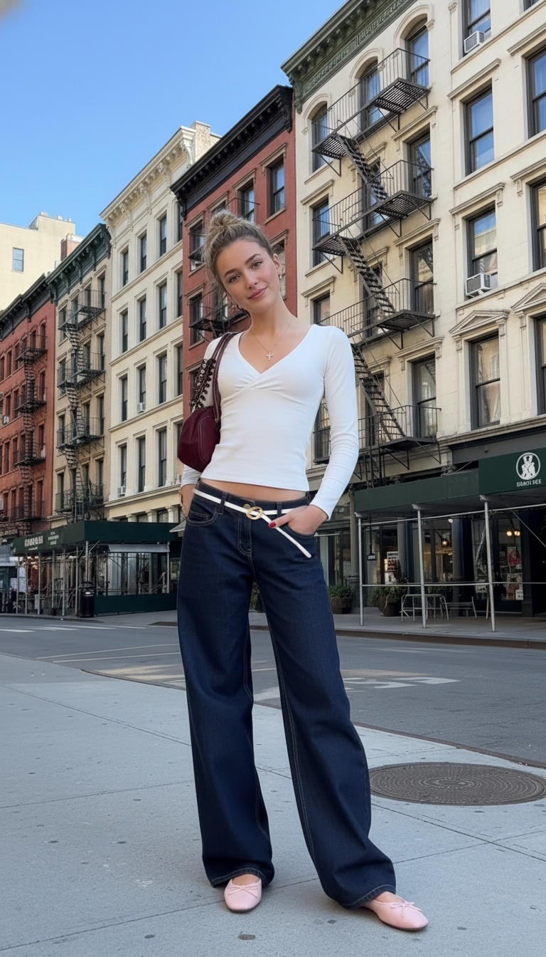 Ultra Thin Tie-On Asymmetrical Buckle Belt