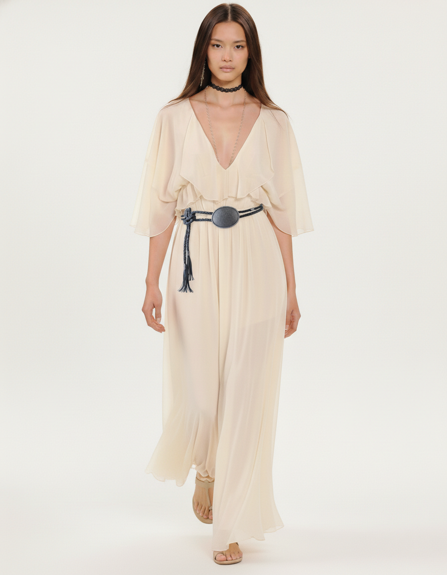 The Outlaw: A Braided Leather Western Rope Belt with Oval Concho and Tassel