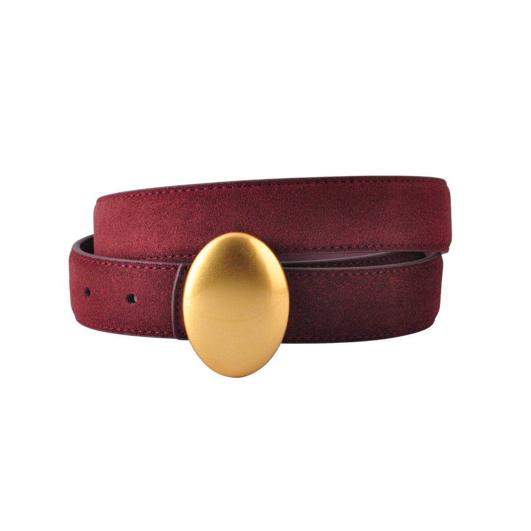 Suede strap with Vertical Oval Buckle