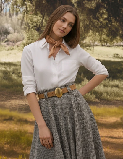 Suede strap with Vertical Oval Buckle