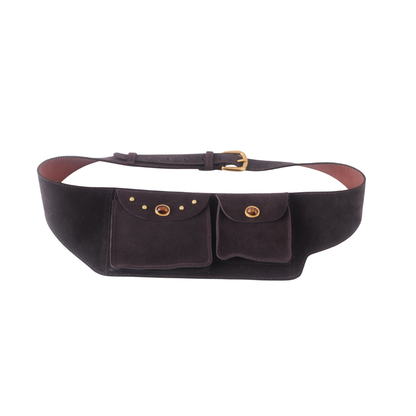 Suede Gemstone Belt Bag