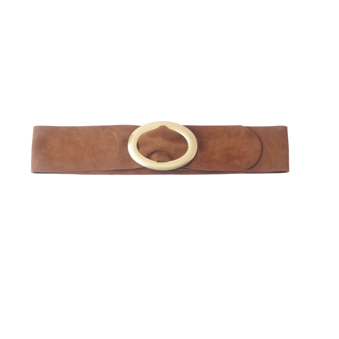 Soft Suede Wrap Belt with Buckle