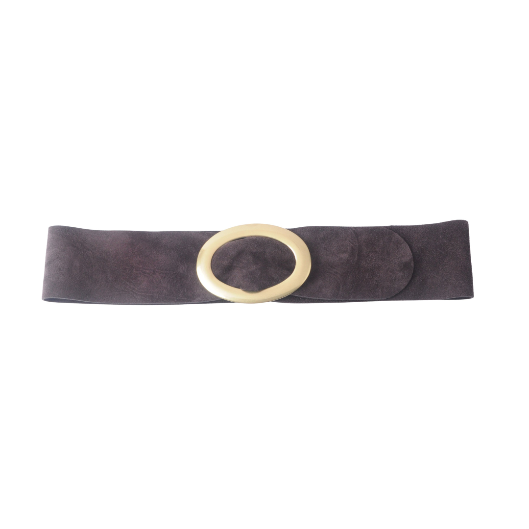 Soft Suede Wrap Belt with Buckle