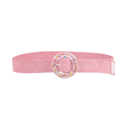 Colorful Beaded Resin Buckle Stretch Belt