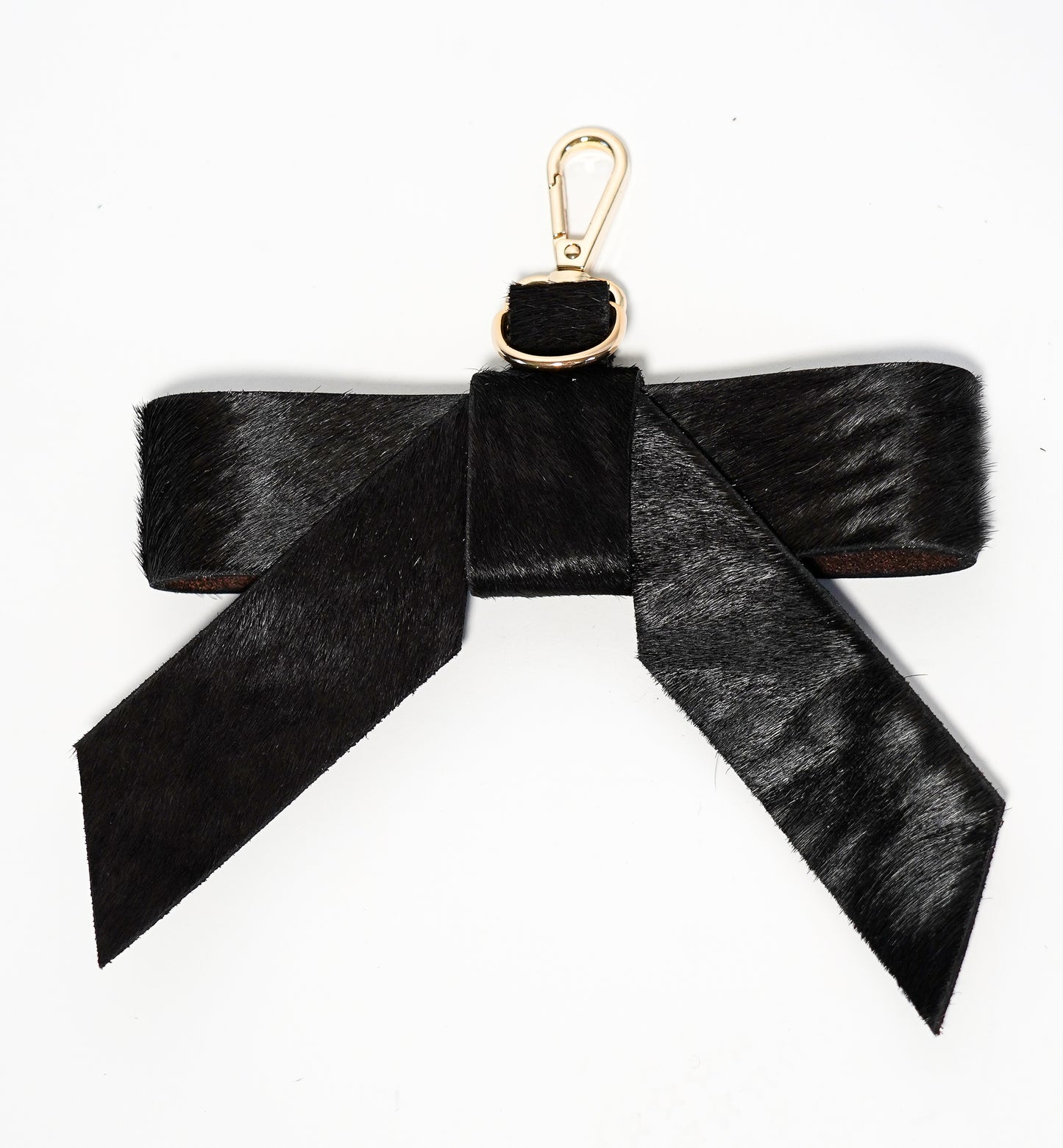 Leather & Calf Hair Bow Hang-Off - Ships September 29th