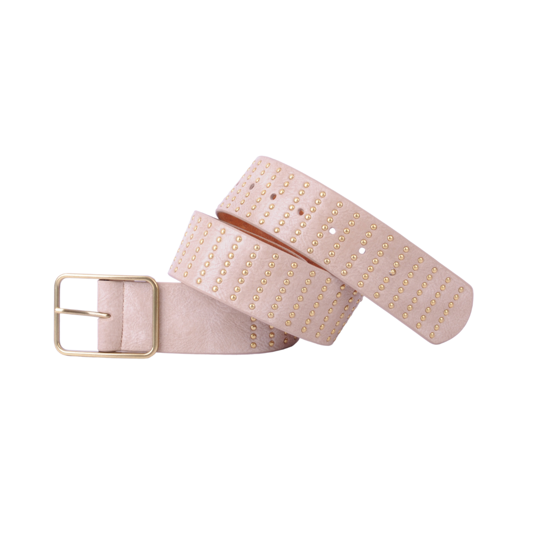 Stud Covered Leather Belt