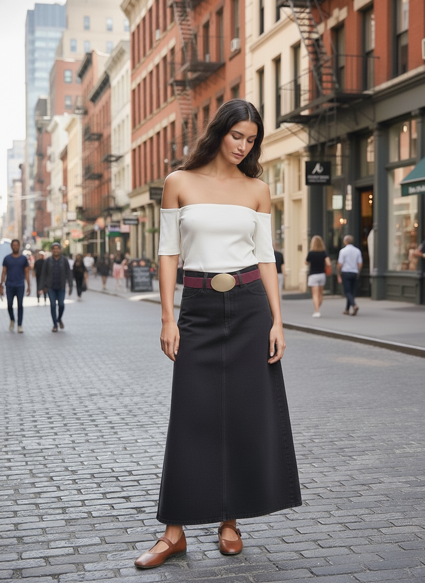 Suede strap with Horizontal Oval Buckle