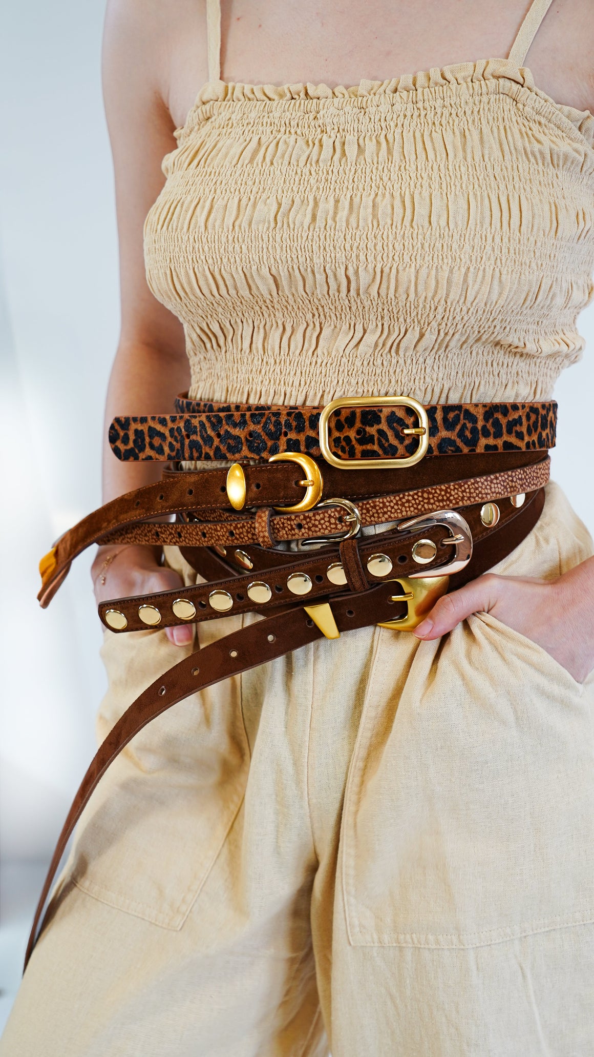 5279 - Animal Print Belt with Rectangular Buckle - Ships July 21st