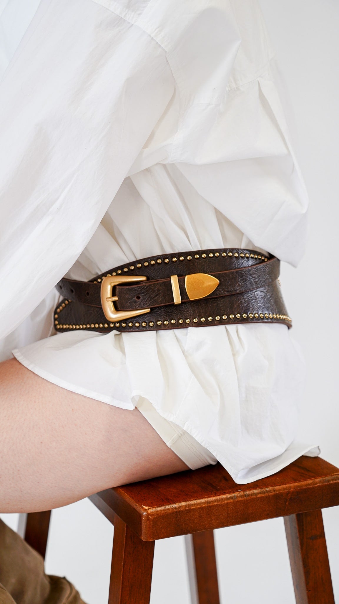 Studded Avant Garde Western Belt