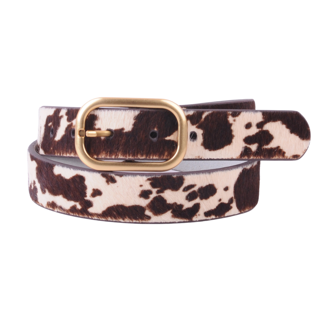 Animal Print Belt with Rectangular Buckle - Ships September 29th