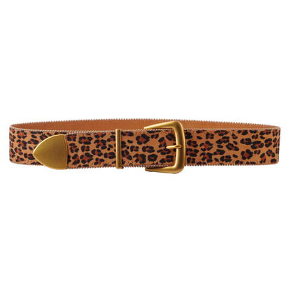 Zipper Lined Leopard Print Belt - Ships October 27th
