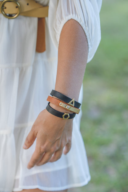 2065 - Golden Hexagon - Wholesale Bracelet - Most Wanted USA
