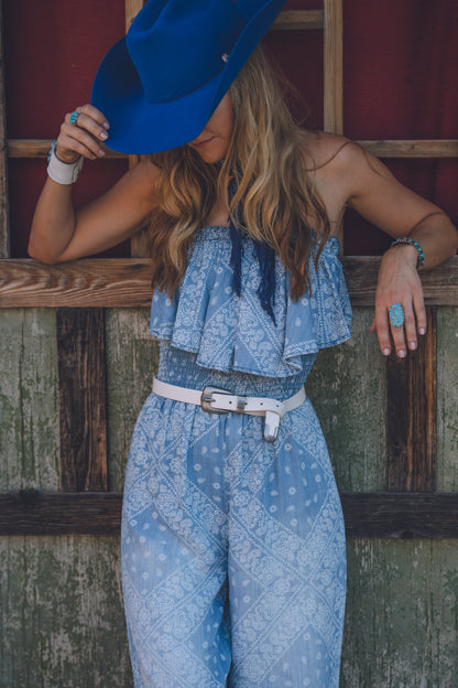 5161 - Three Piece Minimal Embelished Belt - Most Wanted USA -
