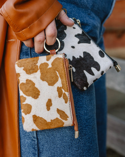 4075 - Cow Print Cowhide Leather Wallet