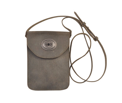 1006-RED 1006 - Leather Concho Cellphone Crossbody - Wholesale Handbag - Most Wanted USA